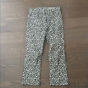 Zara leopard print jeans